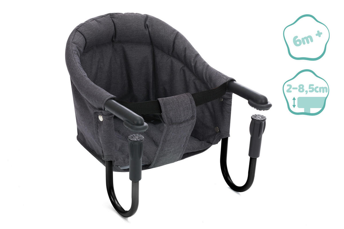 SEDADLO K STOLU,  - čierna/tmavosivá, Basics, kov/textil (45/36/30cm) - Fillikid