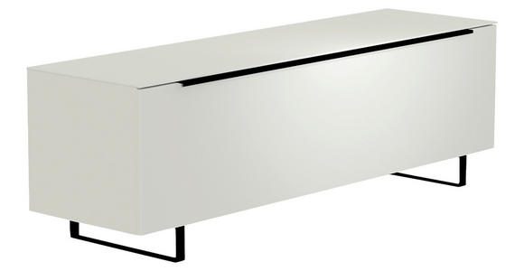 LOWBOARD  in 160/51/45 cm  - Schwarz/Weiß, Design, Glas/Holzwerkstoff (160/51/45cm) - Moderano