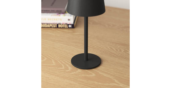 AKKU-TISCHLEUCHTE Jubidubiläum 8,6/20,3 cm  - Schwarz, Basics, Kunststoff/Metall (8,6/20,3cm) - Novel