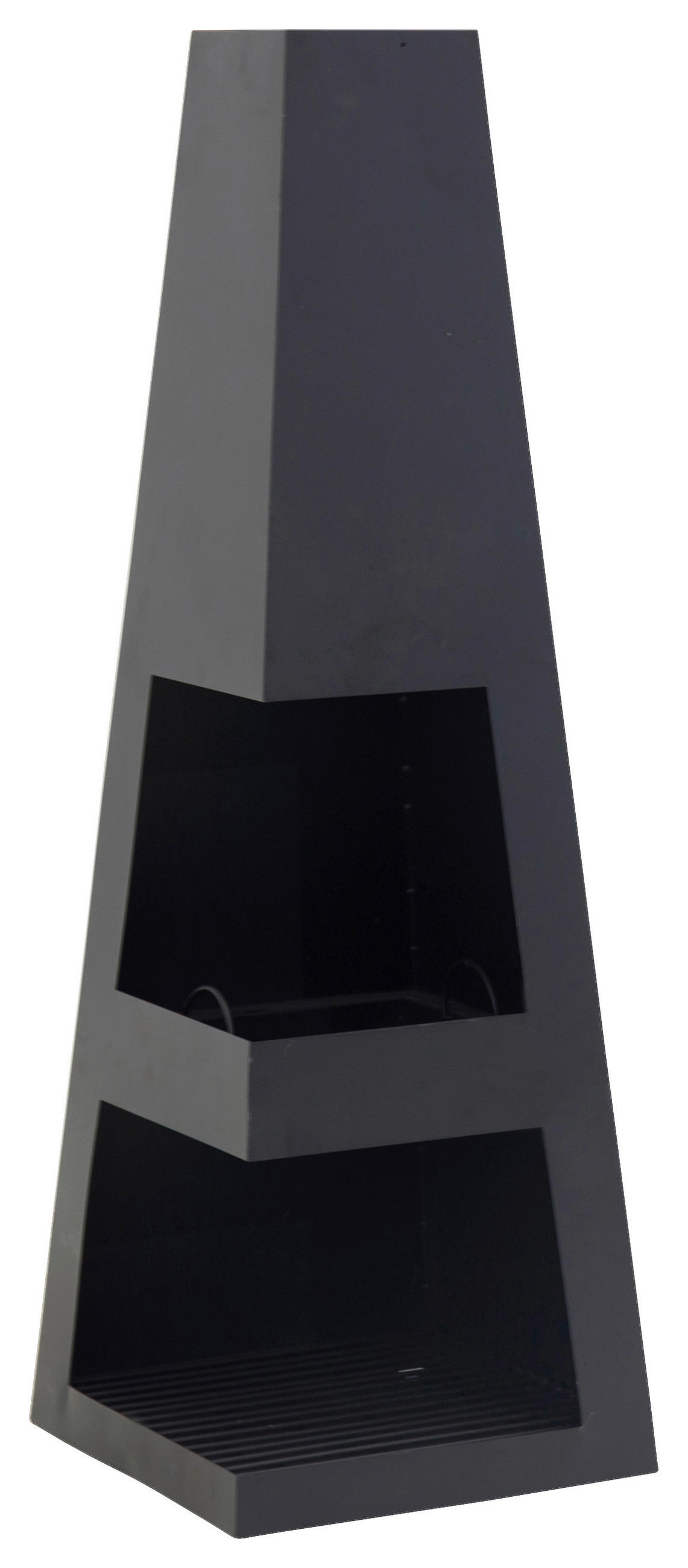 Gardenson Feuerstelle Schwarz 40x120x40 cm