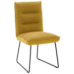 STUHL  in Stahl Flachgewebe Metall, Textil  - Gelb/Schwarz, Design, Textil/Metall (49/93/59cm) - Dieter Knoll