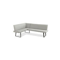 GARTENECKBANK  - Anthrazit/Beige, Design, Textil/Metall (170/235cm)