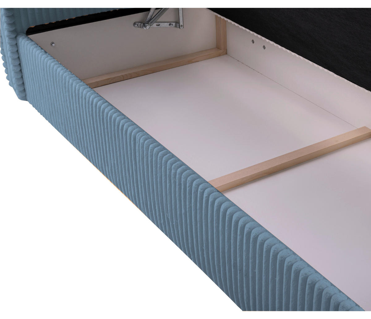 BOXBETT 140/200 cm,  in Blau, Bettkasten, Topper,  - Blau/Schwarz, MODERN, Holz/Kunststoff (140/200cm) - MID.YOU