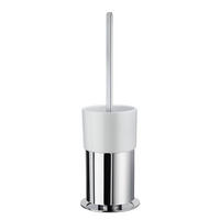 WC-BÜRSTE in Metall, Glas    - Chromfarben/Weiss, Basics, Glas/Metall (10/41,5/10cm) - Smedbo