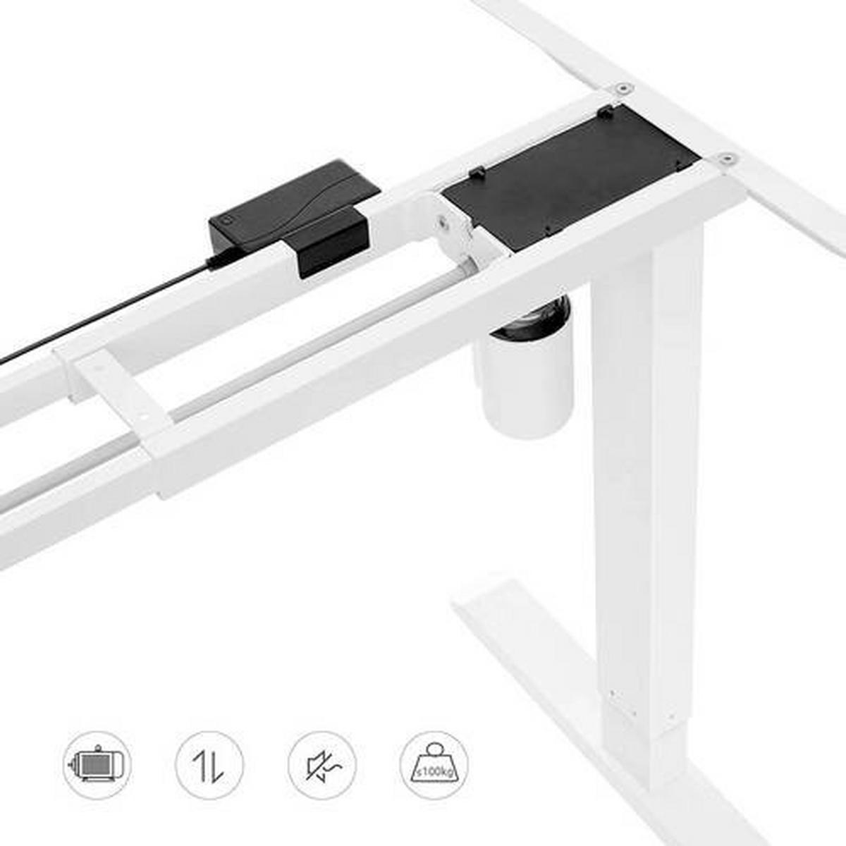 SCHREIBTISCHBEINE  in  - Weiß, Basics, Metall (115-147/71-112/60cm) - Boxxx