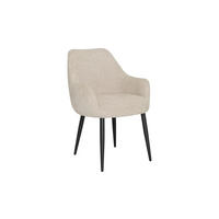 STOL bouclé  - beige/svart, Design, metall/trä (60/84/64,5cm) - Best Price