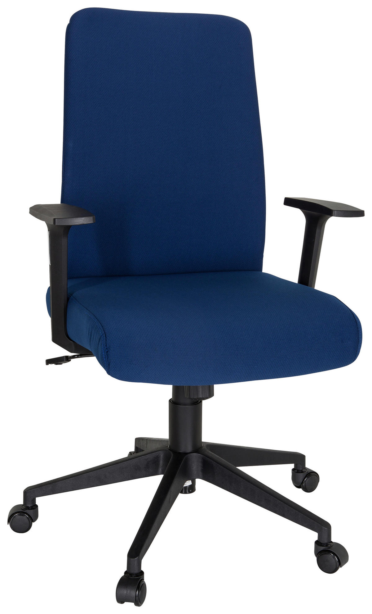 VRTLJIVI STOL tekstil modra, črna  - modra/črna, Moderno, umetna masa/tekstil (65/120/62cm) - MID.YOU