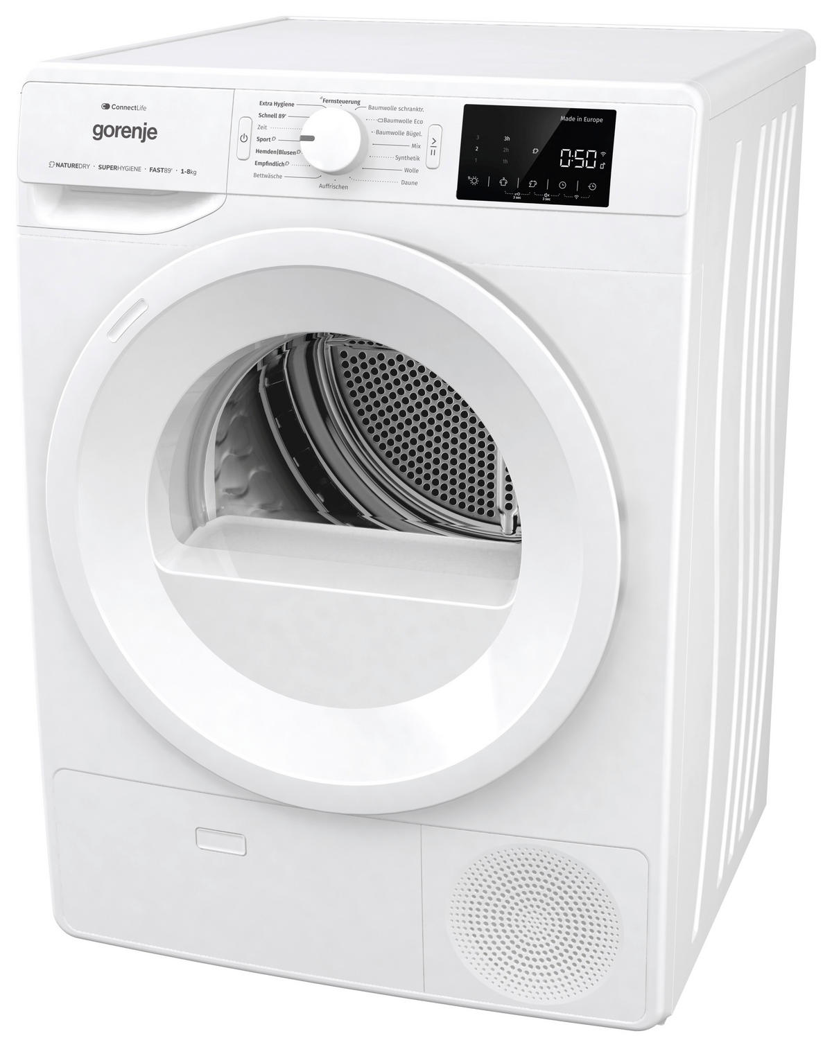 WÄRMEPUMPENTROCKNER DPNE83/GN  - Weiß, LIFESTYLE, Glas/Kunststoff (60/85/62,5cm) - Gorenje