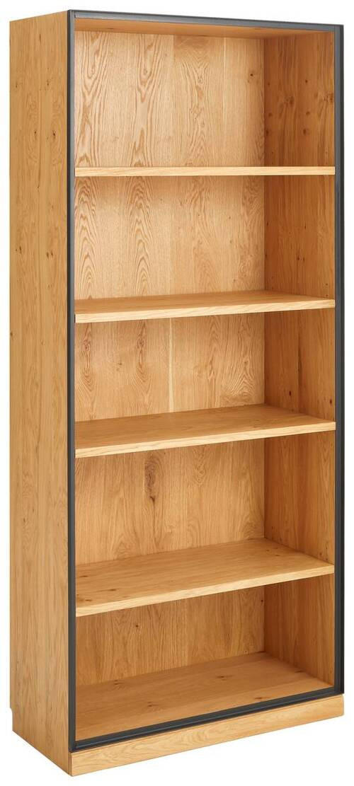 AKTENREGAL Asteiche Anthrazit, Eichefarben  - Eichefarben/Anthrazit, Natur, Holz/Holzwerkstoff (86/197/40cm) - Linea Natura
