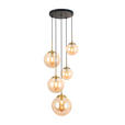 HÄNGELEUCHTE 44,5/120 cm  - Goldfarben/Bernsteinfarben, Trend, Glas/Metall (44,5/120cm) - Novel