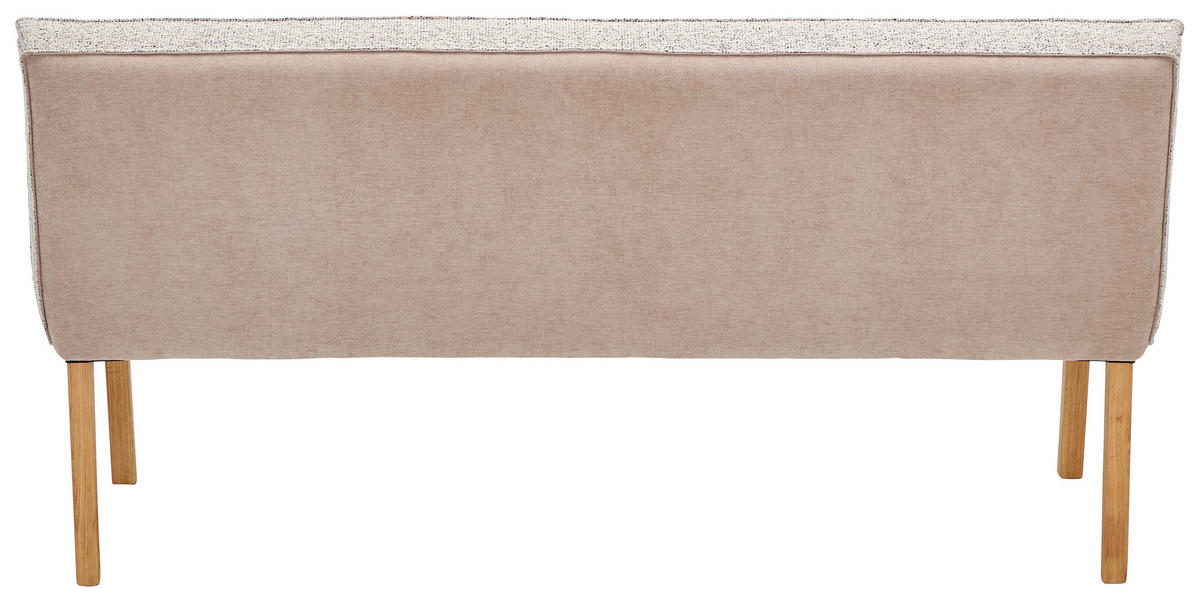 SITZBANK in Holz, Textil Taupe  - Taupe/Eichefarben, Design, Holz/Textil (177/88/63cm) - Linea Natura