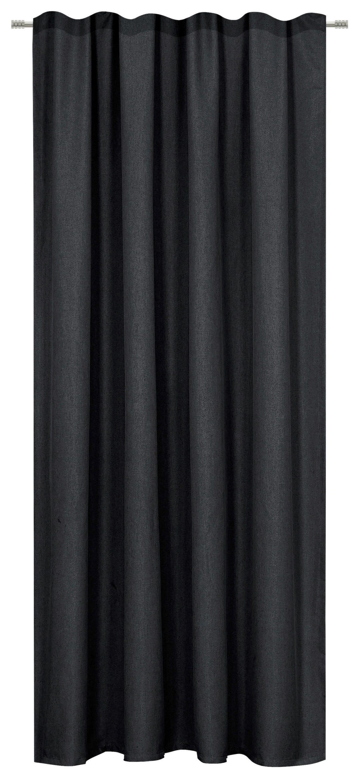GOTOVA ZAVESA crna - crna, Osnovno, tekstil (135/245cm) - Boxxx