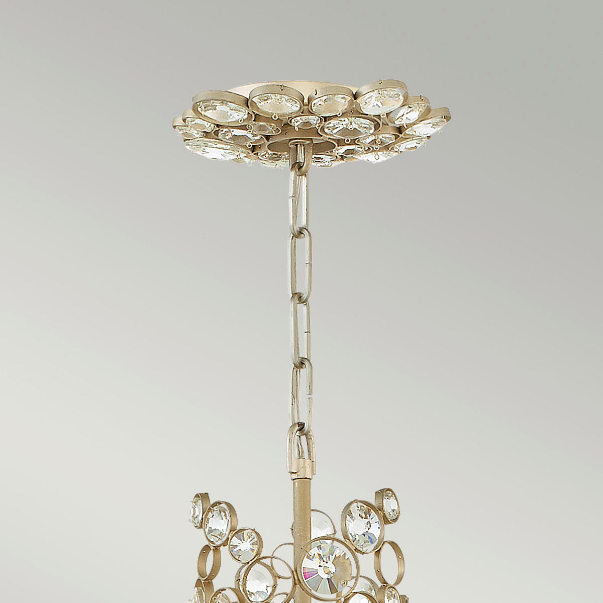 KRONLEUCHTER 40.6/89.1 cm - Silberfarben, Konventionell, Glas/Metall (40.6/89.1cm) - Elstead Lighting