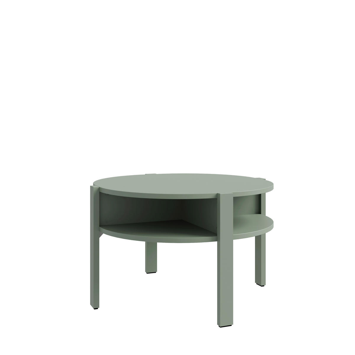COUCHTISCH 74,4/74,4/45,5 cm rund Salbeigrün  - Salbeigrün, Design, Holzwerkstoff (74,4/74,4/45,5cm) - Carryhome