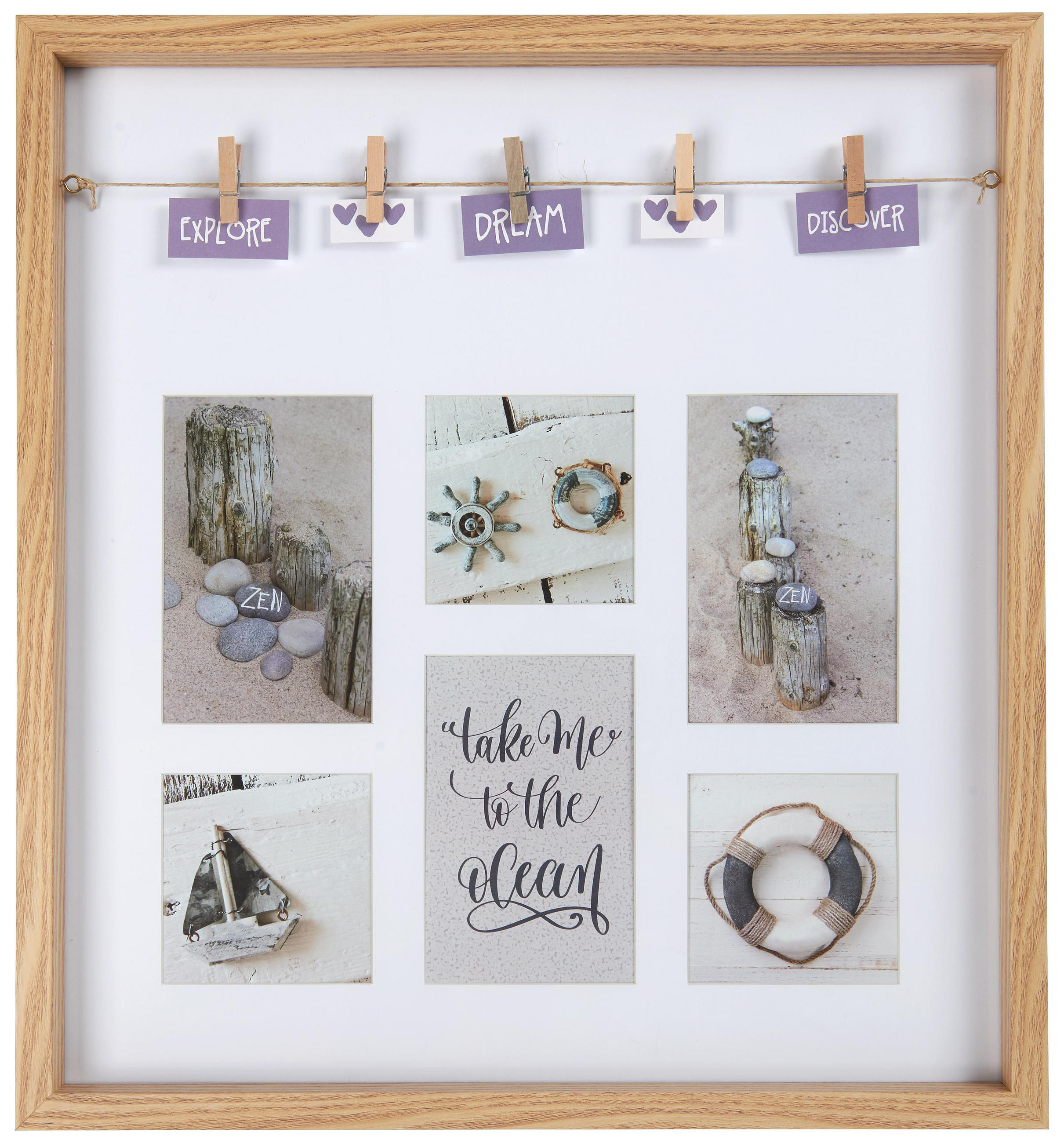 Collagen-Bilderrahmen in Naturfarben