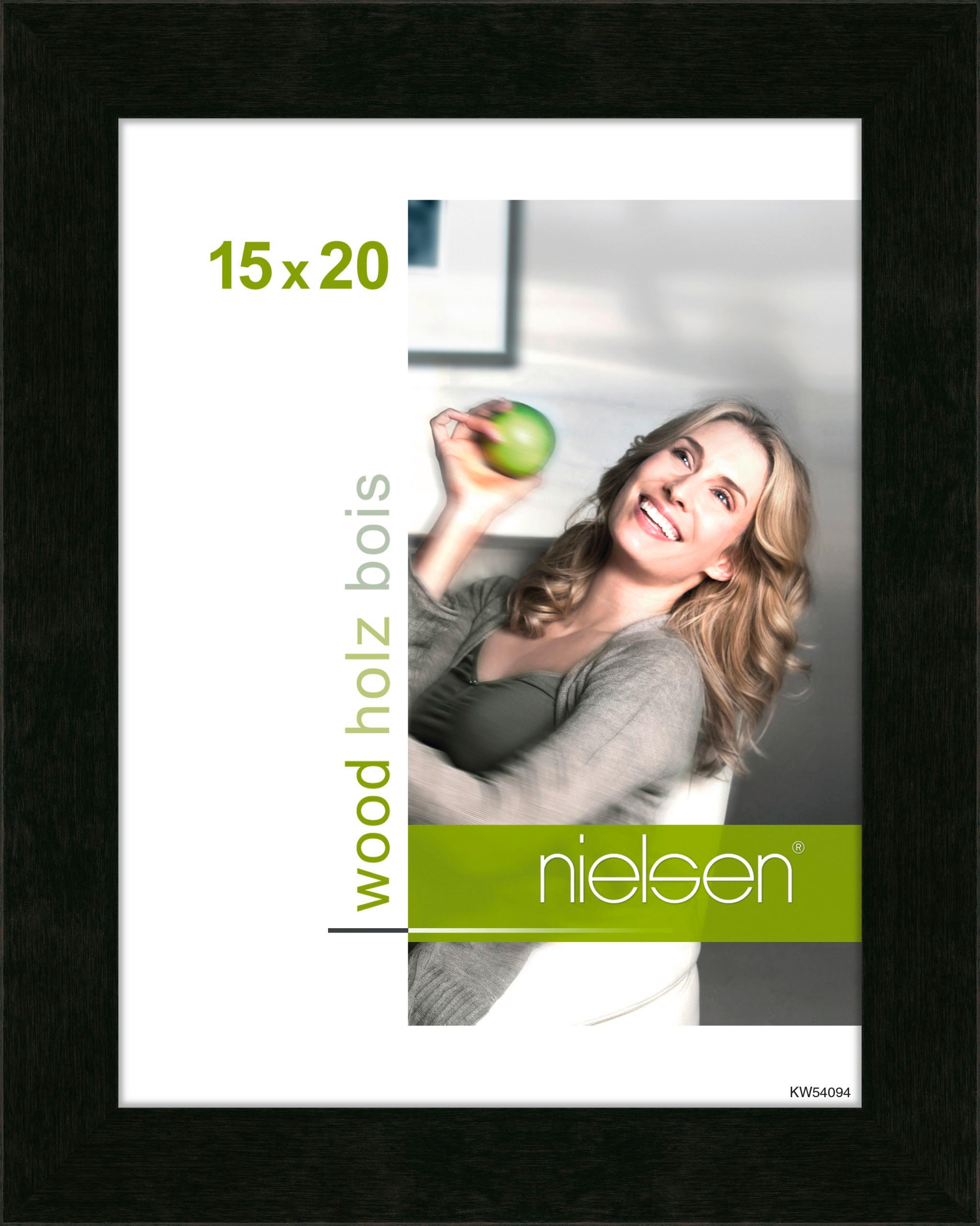 BILDERRAHMEN 19,8/24,8 cm  - Schwarz, Basics, Holzwerkstoff (19,8/24,8cm) - Nielsen