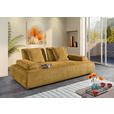 SCHLAFSOFA in Chenille Senfgelb  - Senfgelb/Schwarz, KONVENTIONELL, Kunststoff/Textil (235-255/80/116-138cm) - Carryhome