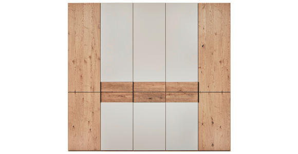 DREHTÜRENSCHRANK in Taupe, Eichefarben - Taupe/Eichefarben, KONVENTIONELL, Holz/Holzwerkstoff (250/229/59cm) - Dieter Knoll