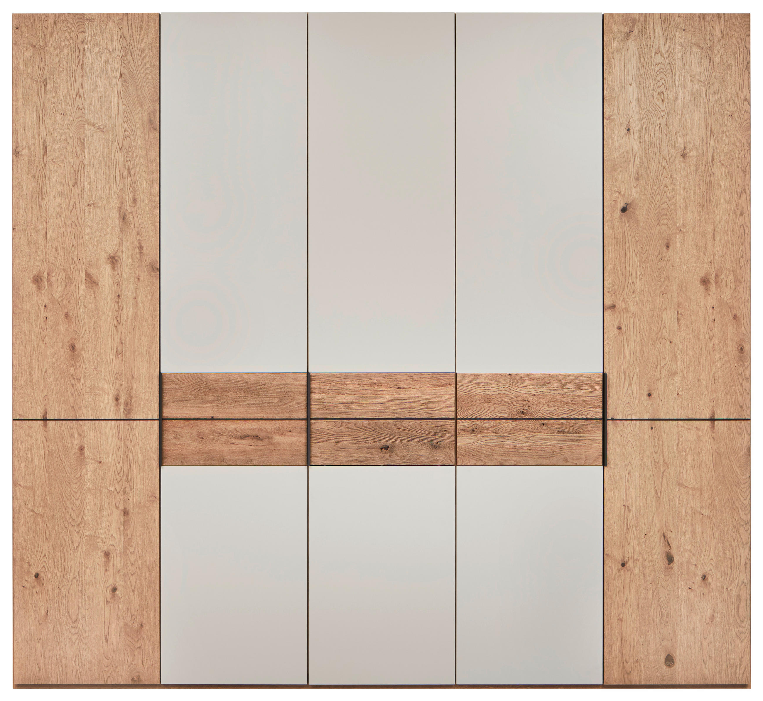 DREHTÜRENSCHRANK  in Taupe, Eichefarben  - Taupe/Eichefarben, KONVENTIONELL, Holz/Holzwerkstoff (250/229/59cm) - Dieter Knoll