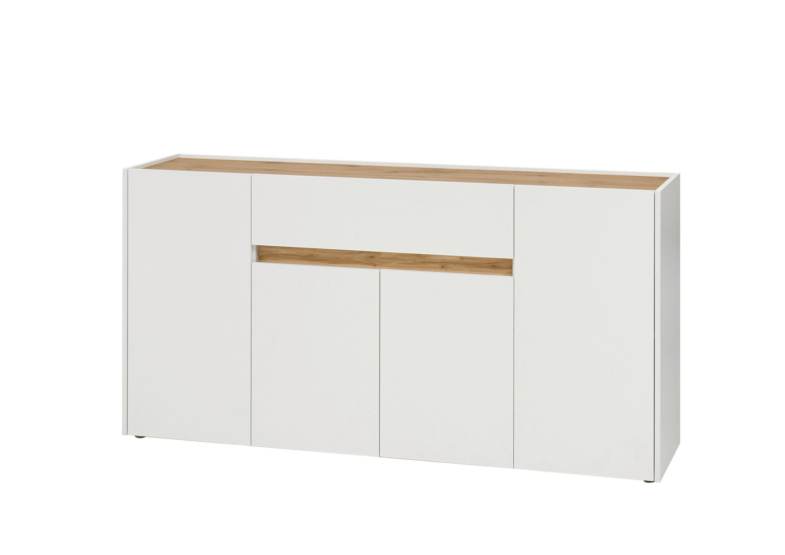 SIDEBOARD  170/86/40 cm 2 Schublade(n)  - Eiche Wotan/Schwarz, Design, Holzwerkstoff/Kunststoff (170/86/40cm) - Modante