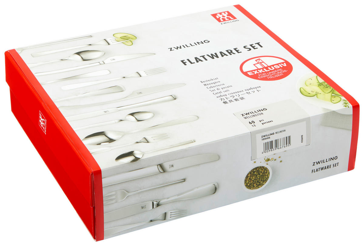 BESTECKSET Wellington  60-teilig  - Basics (37,5/5,5/49,5cm) - Zwilling