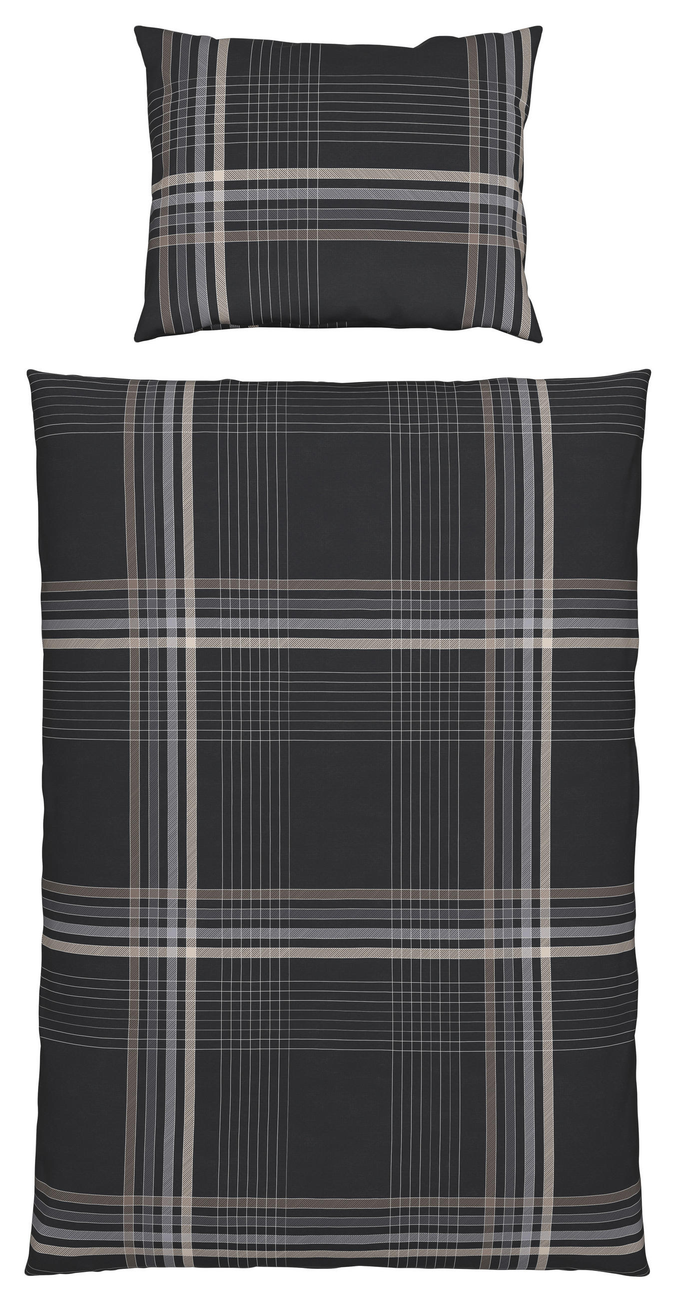 Renforce Bettwäsche 140x200 cm Sanella Baumwolle Grau