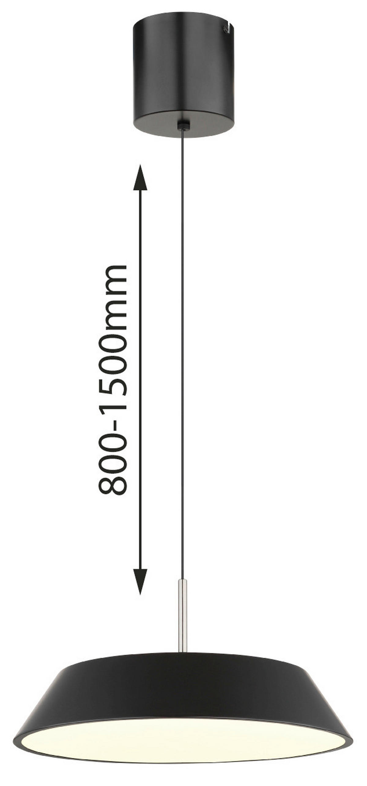LED-HÄNGELEUCHTE 40/180 cm  - Schwarz/Weiß, Basics, Kunststoff/Metall (40/180cm) - Globo