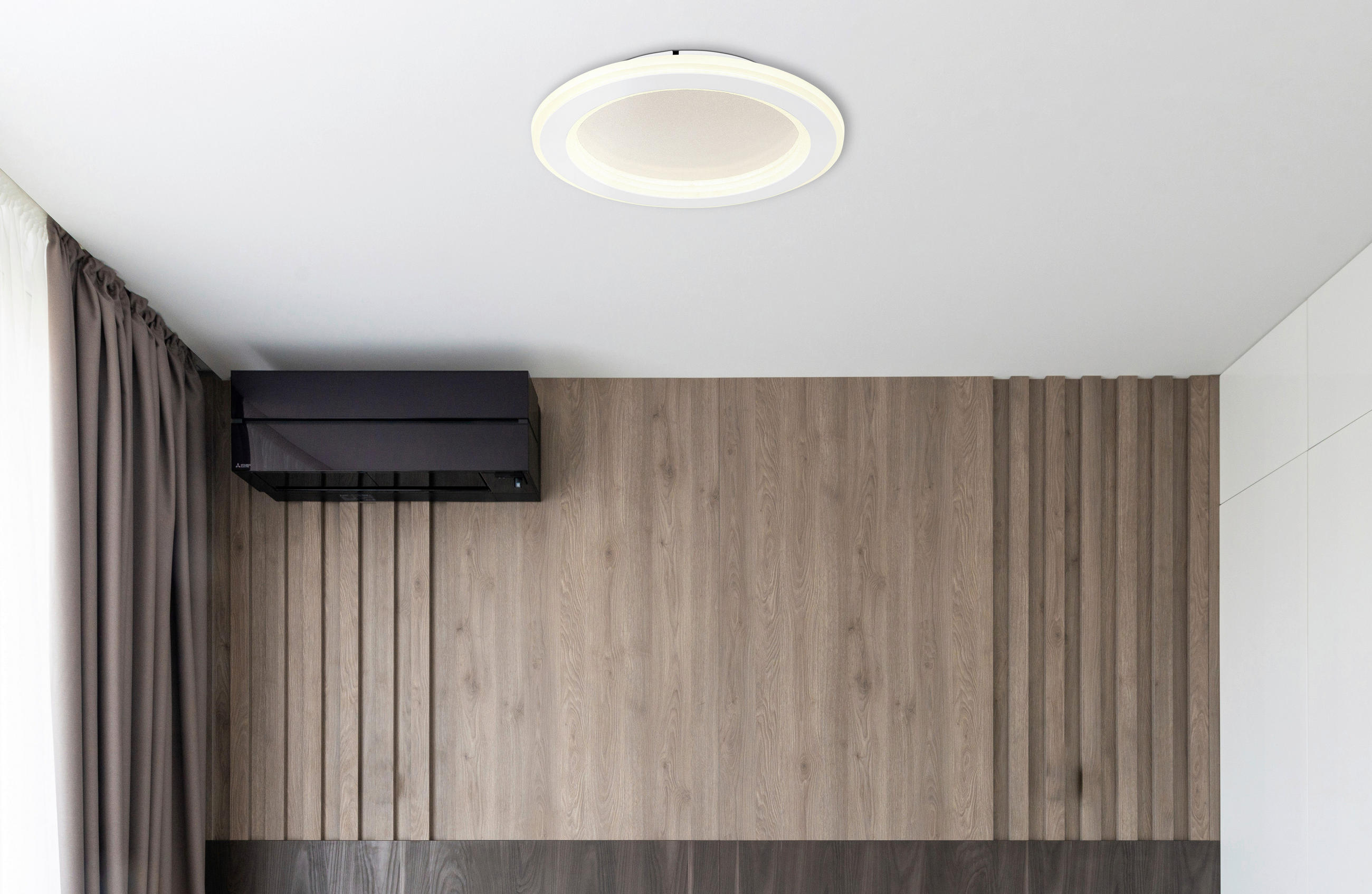 LED-DECKENLEUCHTE 29,7/4,7 cm   - Opal/Weiß, Design, Kunststoff/Metall (29,7/4,7cm) - Globo