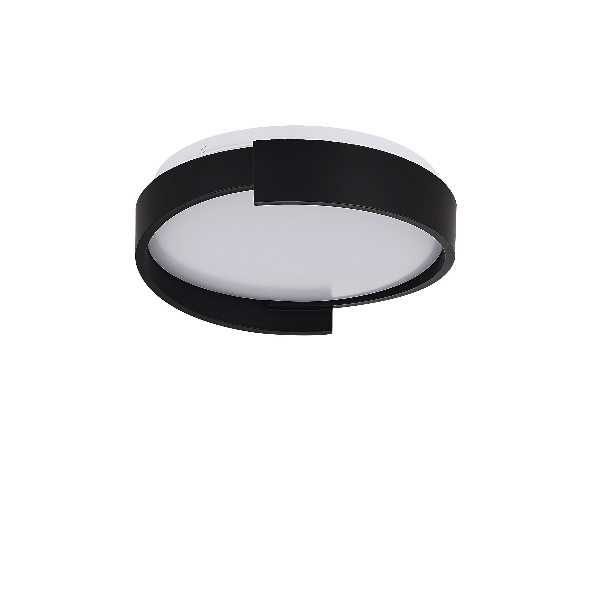 LED-DECKENLEUCHTE Halo 8/40/40 cm  - Schwarz, Design, Kunststoff (8/40/40cm)