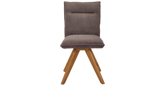 STUHL in Holz, Textil Taupe - Taupe/Wildeiche, Design, Holz/Textil (47/87/62cm) - Johann Jakob