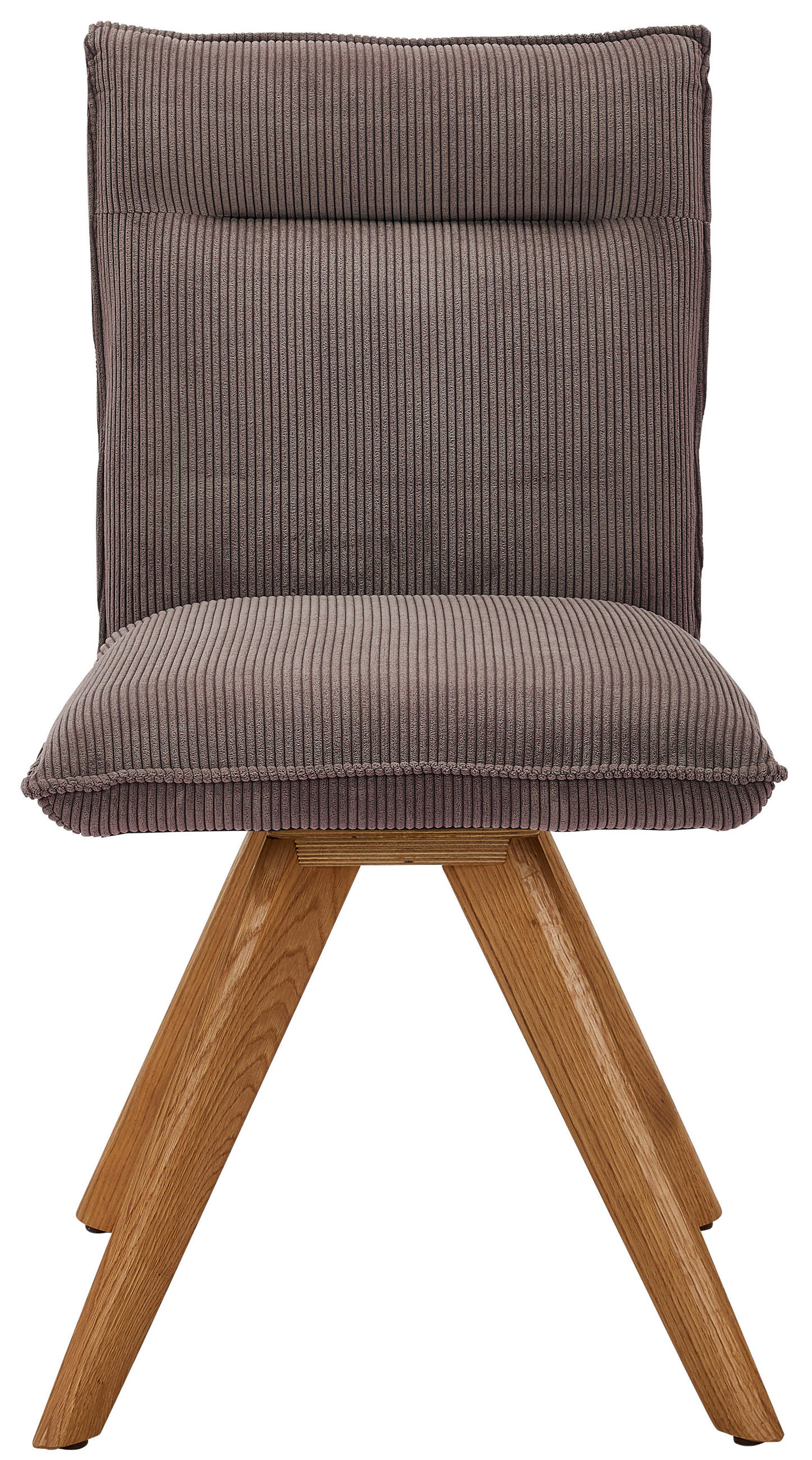STUHL  in Feincord  - Taupe/Wildeiche, Design, Holz/Textil (47/87/62cm) - Johann Jakob