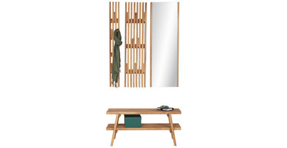 GARDEROBENBANK  in 100/45/40 cm  - Eichefarben, Natur, Holz (100/45/40cm) - Linea Natura