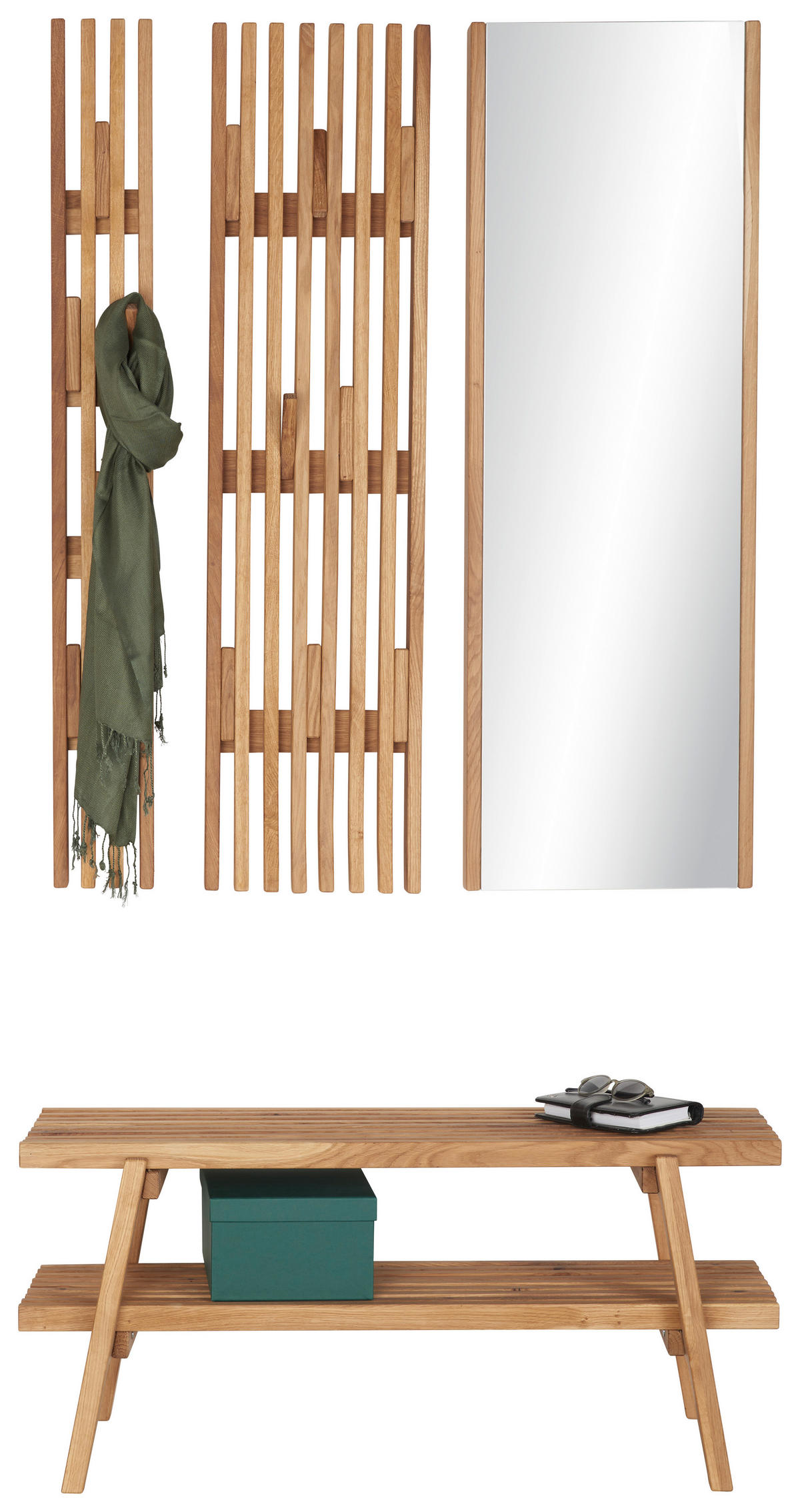 ELŐSZOBAPAD 100/45/40 cm  - tölgyfa színű, Natur, fa (100/45/40cm) - Linea Natura