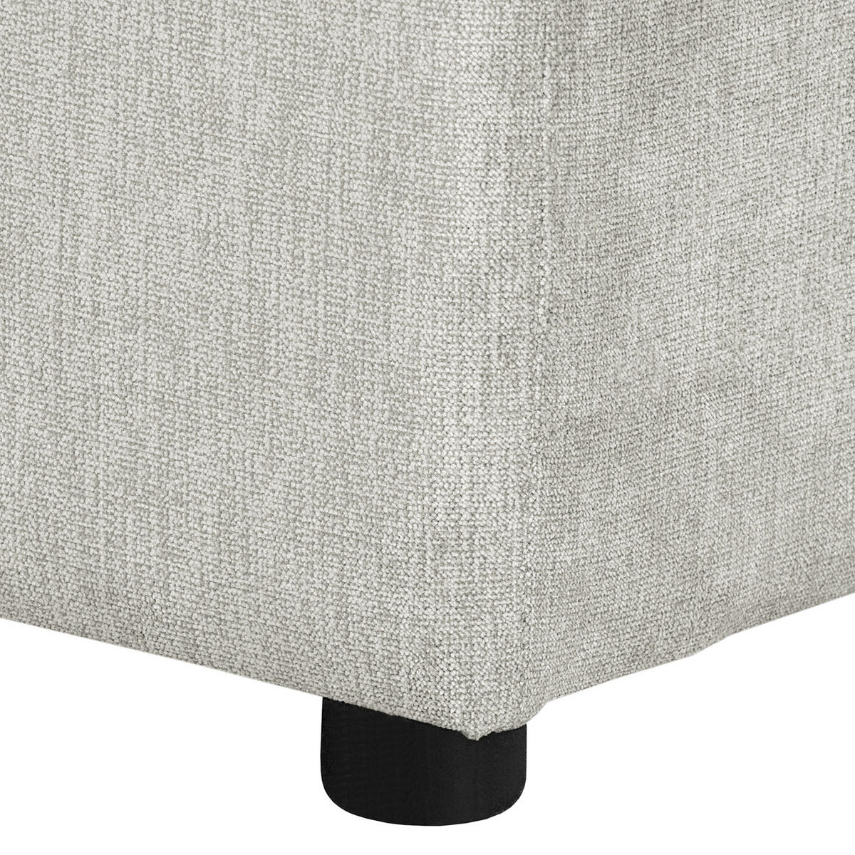 ECKSOFA Naomi Creme Mikrofaser Rückenkissen  - Creme/Schwarz, Design, Kunststoff/Textil (243/284cm) - P & B