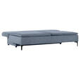 SCHLAFSOFA in Flachgewebe Blau  - Blau/Dunkelgrau, Design, Textil/Metall (203/75/100cm) - Carryhome