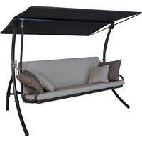 HOLLYWOODSCHAUKEL 210/160/145 cm  - Sandfarben/Dunkelgrau, Basics, Textil/Metall (210/160/145cm) - Boxxx