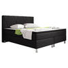 BOXSPRINGBETT 180/200 cm  in Schwarz  - Silberfarben/Schwarz, KONVENTIONELL, Textil/Metall (180/200cm) - MID.YOU