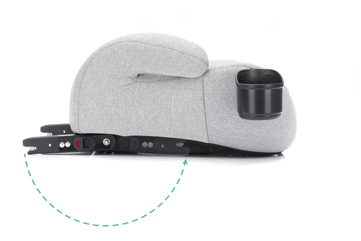 AUTOSITZERHÖHUNG Flip Auto Melange Grau   - Hellgrau/Grau, Basics, Kunststoff/Textil (41/41/21,5cm) - Fillikid