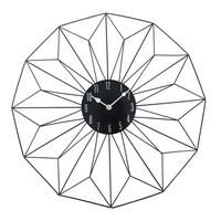 NÁSTĚNNÉ HODINY, černá, 50 cm - černá, Trend, kov/plast (50cm) - Ambia Home