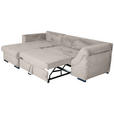 ECKSOFA Beige Cord - Beige/Schwarz, KONVENTIONELL, Textil/Metall (168/258cm) - Carryhome