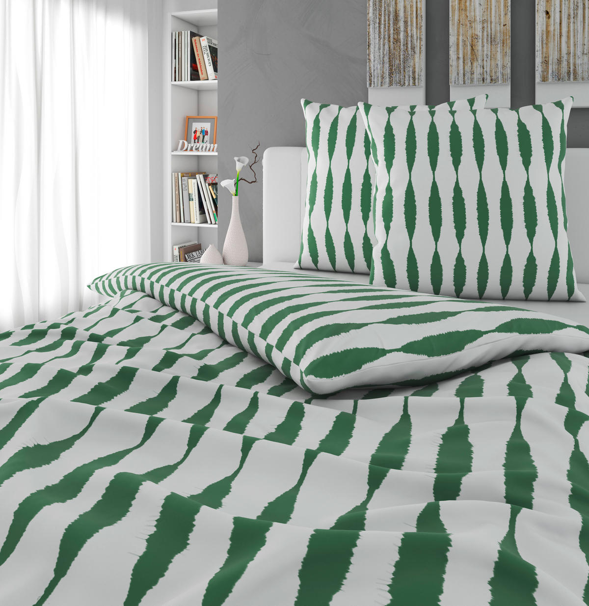 BETTWÄSCHE Voile 200/200 cm  - Grün, Textil (200/200cm) - Novel
