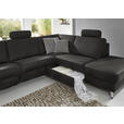 ECKSOFA Latina in Mikrofaser Anthrazit  275/242 cm  - Anthrazit/Alufarben, Design, Textil/Metall (275/242cm) - Dieter Knoll
