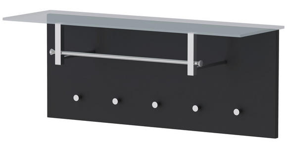 GARDEROBENPANEEL  in 102/41/33 cm  - Anthrazit, Design, Glas/Holzwerkstoff (102/41/33cm) - Moderano