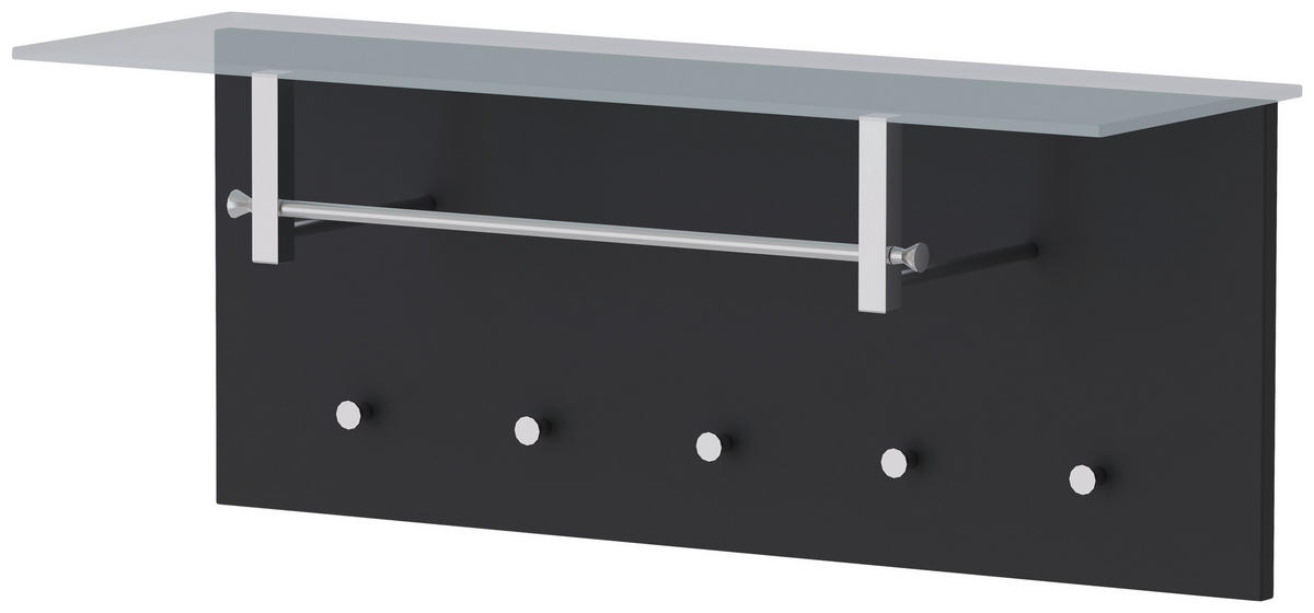 GARDEROBENPANEEL  in 102/41/33 cm  - Anthrazit, Design, Glas/Holzwerkstoff (102/41/33cm) - Moderano