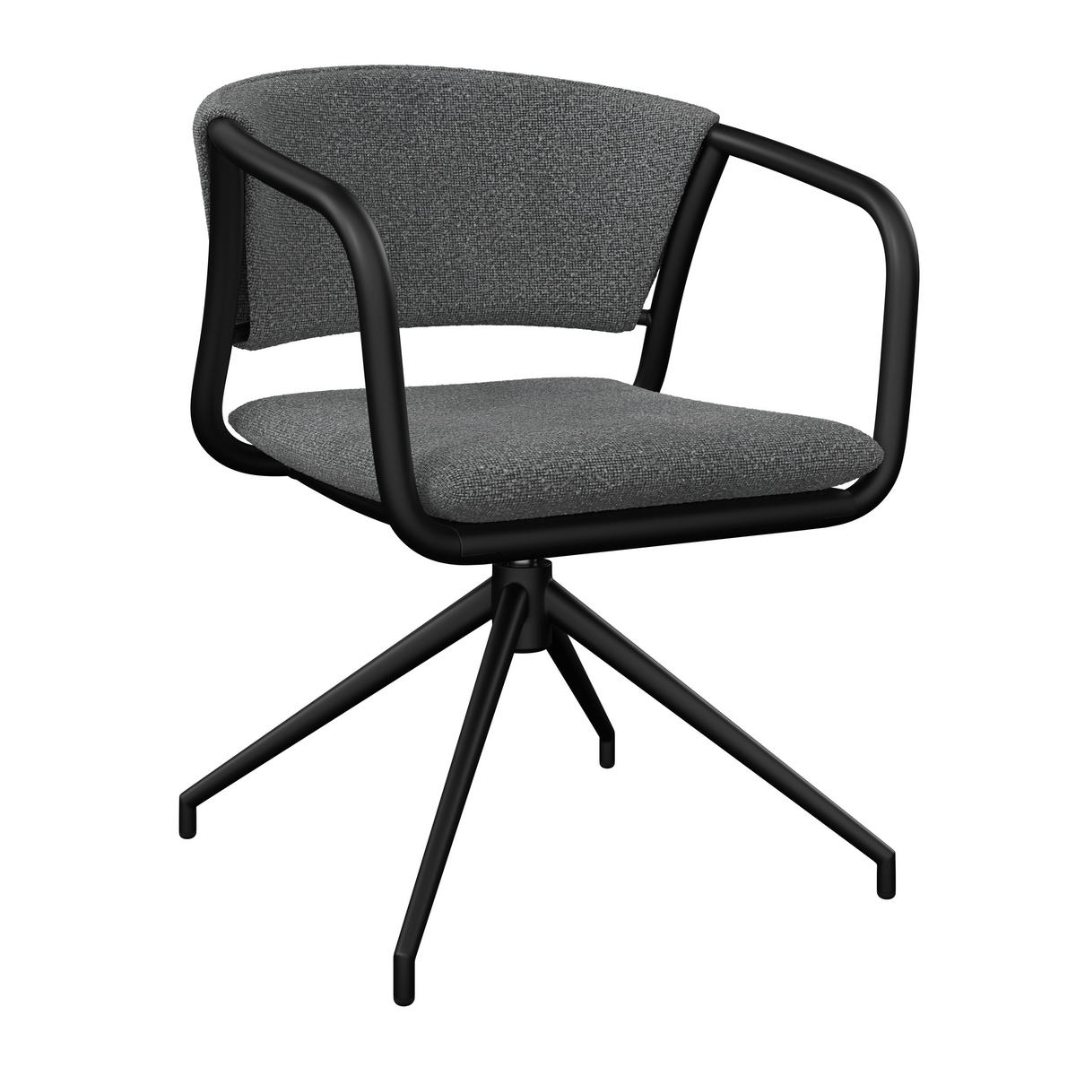 GARTENSESSEL - Anthrazit/Hellgrau, MODERN, Textil/Metall (62/74.5/53.5cm) - Amatio