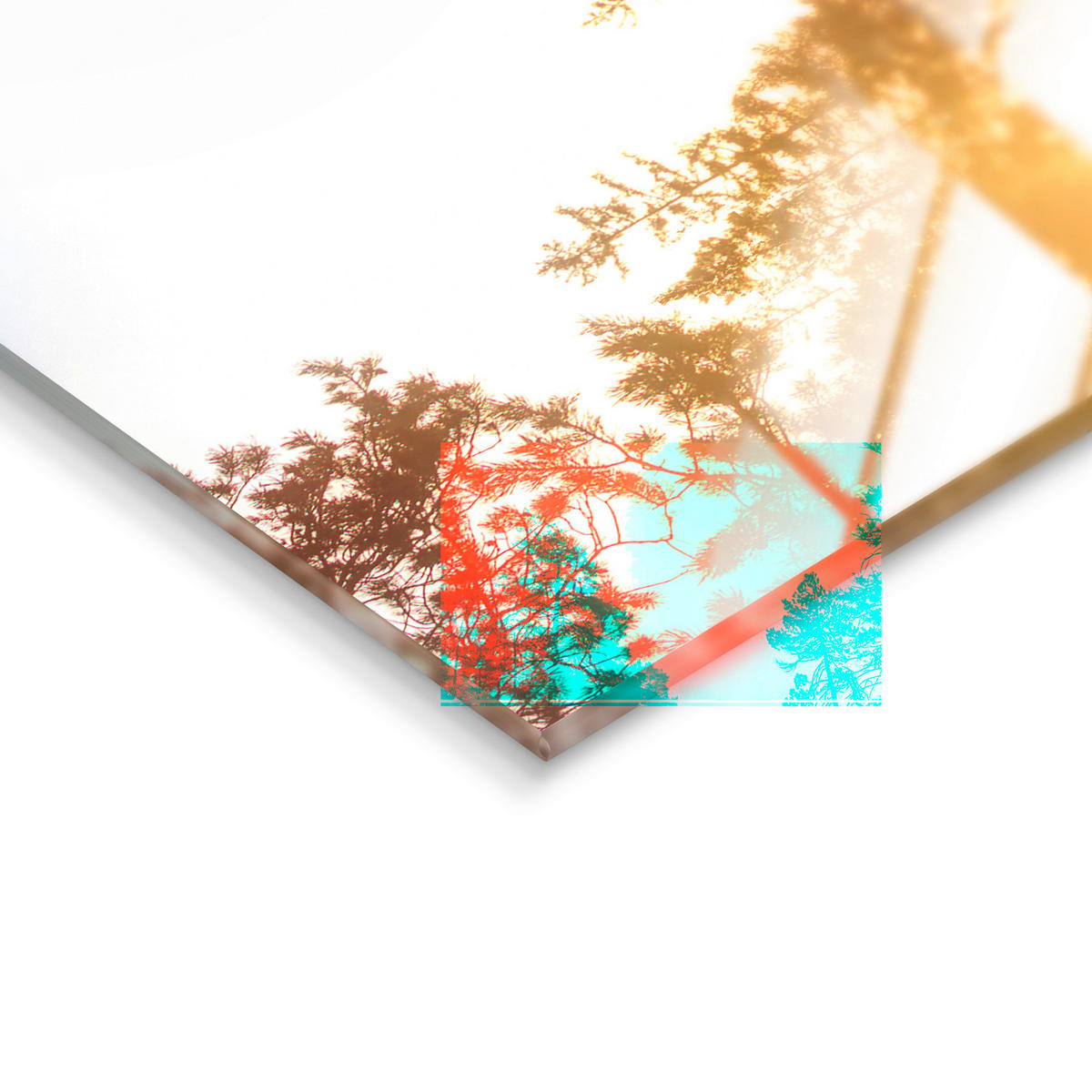 GLASBILD 120/80 cm  - Multicolor, Natur, Glas/Papier (120/80cm) - Monee