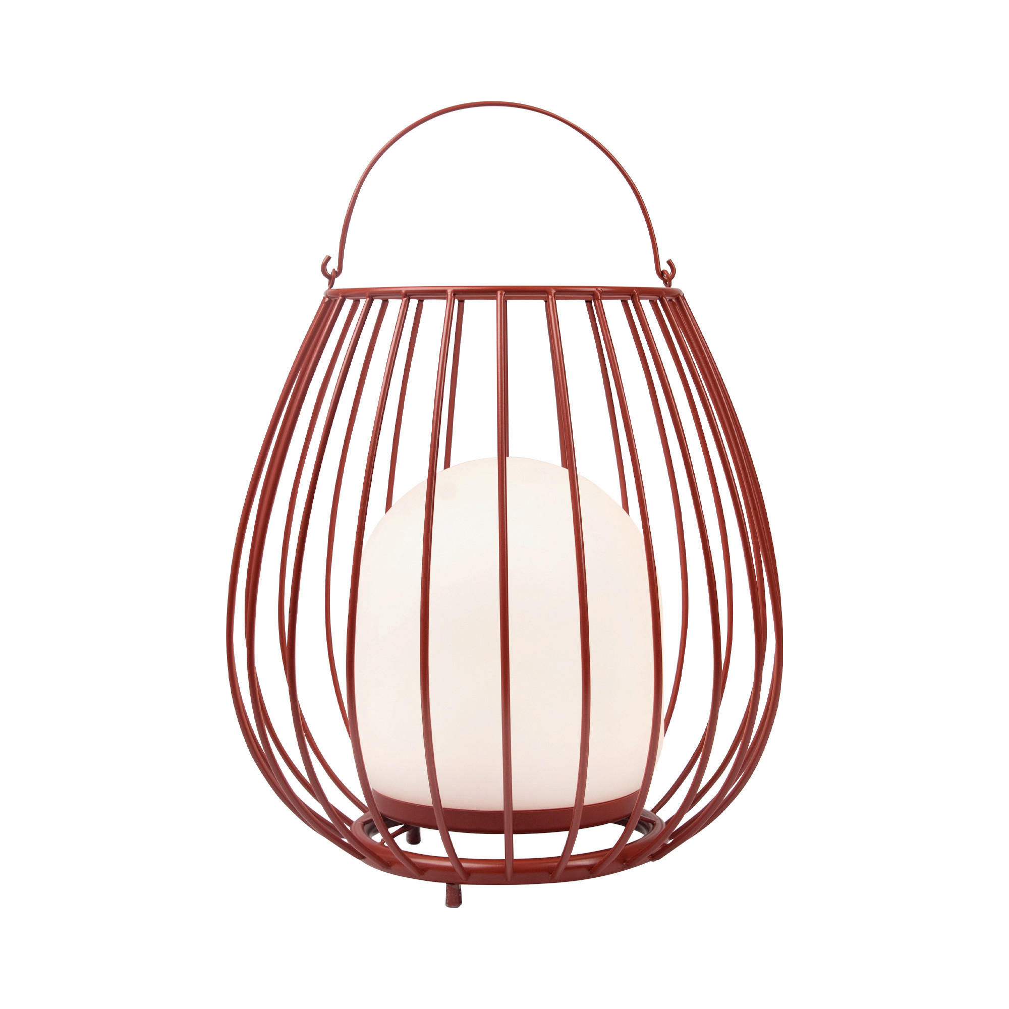 AKKU-TISCHLEUCHTE Jim 28/30 cm   - Rot/Weiß, Design, Kunststoff/Metall (28/30cm) - Nordlux