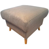 HOCKER VALENTINA Cord Graubraun  - Graubraun/Naturfarben, Design, Holz/Textil (61/43/61cm) - P & B