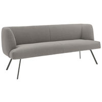 SITZBANK 200/87/64 cm  in Anthrazit, Graubraun  - Anthrazit/Graubraun, Design, Textil/Metall (200/87/64cm) - Venjakob
