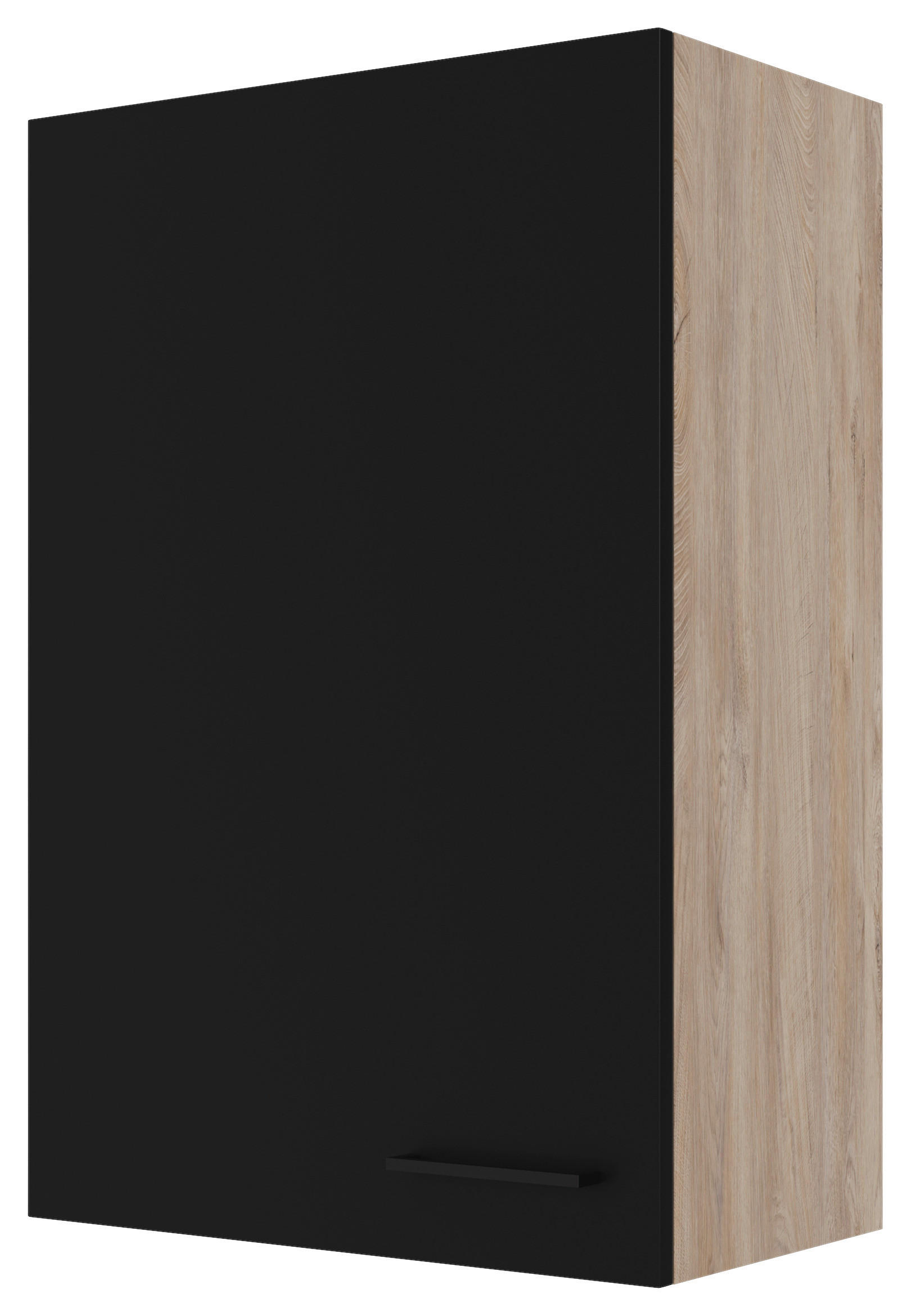 KÜCHENOBERSCHRANK 60/89/32 cm  in Schwarz, Eichefarben  - Eichefarben/Schwarz, KONVENTIONELL, Holzwerkstoff/Metall (60/89/32cm) - FlexWell